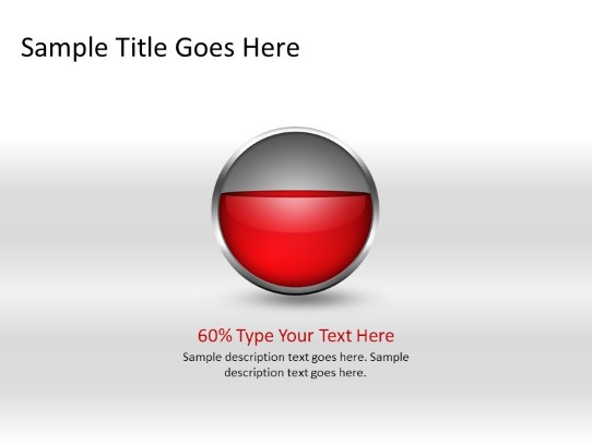 Ball Fill Red 60a PowerPoint PPT Slide design