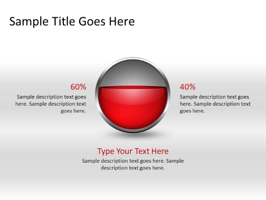 Ball Fill Red 60b PowerPoint PPT Slide design