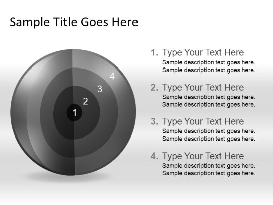 Targetsphere A 4gray PowerPoint PPT Slide design