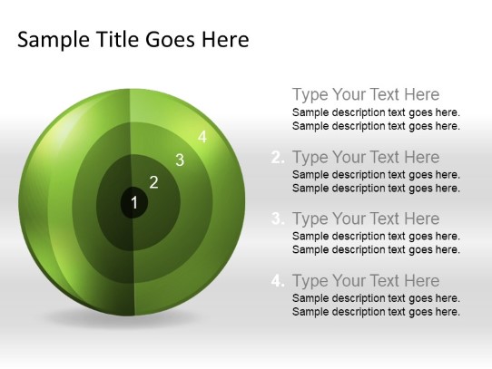 Targetsphere A 4green PowerPoint PPT Slide design