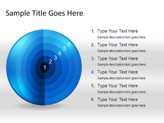 Targetsphere A 6lightblue PowerPoint PPT Slide design