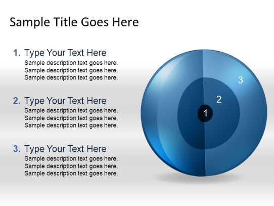 Targetsphere B 3blue PowerPoint PPT Slide design