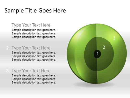 Targetsphere B 3green PowerPoint PPT Slide design