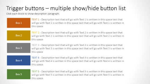 Multiple Buttons 17 PowerPoint PPT Slide design