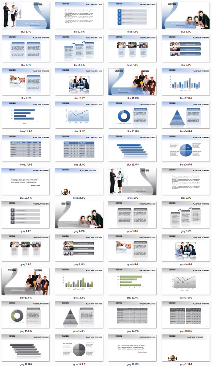 Power Presentation: People PPT Premium PowerPoint Presentation Template Slide Set