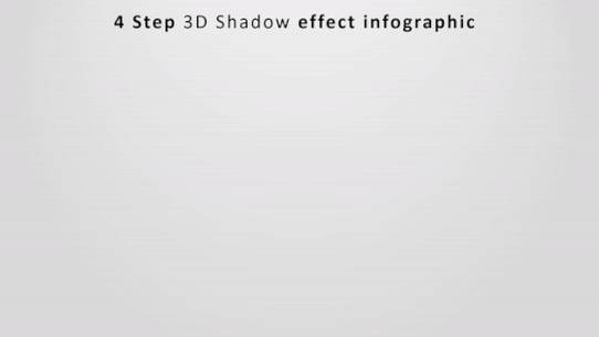 4 Step 3D Shadow Effect PowerPoint PPT Slide design