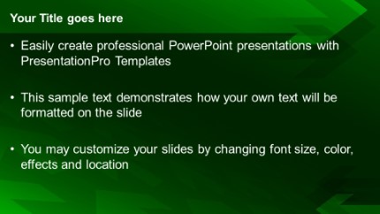 Arrow Green Widescreen PowerPoint Template text slide design