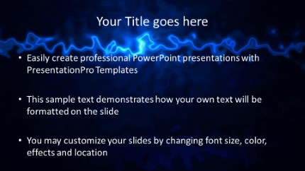 Lightwave Dark Widescreen PowerPoint Template text slide design