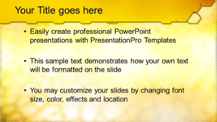 Octabee Widescreen PowerPoint Template text slide design
