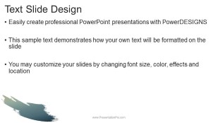 paint brush 4 muted wide PowerPoint Template text slide design