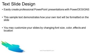 paint brush 4 wide PowerPoint Template text slide design