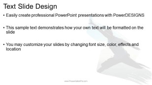 paint brush leap wide PowerPoint Template text slide design