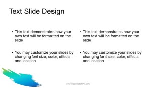 paint brush 4 wide PowerPoint Template text slide design