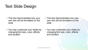 paint brush gradient circle wide PowerPoint Template text slide design