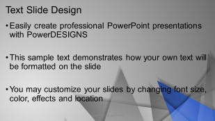 Abstract Angles Blue PowerPoint Template text slide design