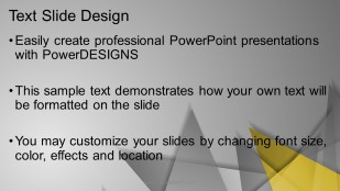 Abstract Angles Gold PowerPoint Template text slide design