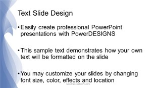 Abstract Waves Blue Widescreen PowerPoint Template text slide design