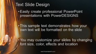 Antique Bulbs Widescreen PowerPoint Template text slide design