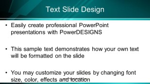 Bust Of Teal Widescreen PowerPoint Template text slide design