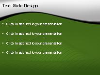 Curved Landscape Green PowerPoint Template text slide design