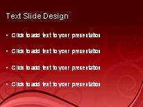 Elegant Swirl Red PowerPoint Template text slide design