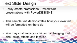 Flowing Circles Rainbow Widescreen PowerPoint Template text slide design