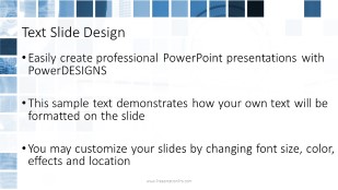 Grid Blue Widescreen PowerPoint Template text slide design