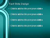 Inward Curve Teal PowerPoint Template text slide design
