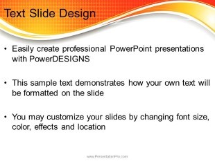 Orange Grid Curved 01 PowerPoint Template text slide design