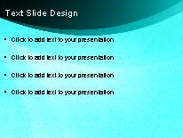 Organic Flow Teal PowerPoint Template text slide design