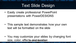 Paisley Road Blue Widescreen PowerPoint Template text slide design