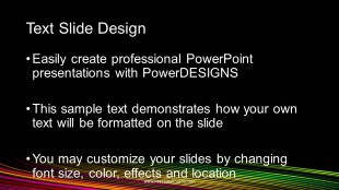 Rainbow Edge Widescreen PowerPoint Template text slide design