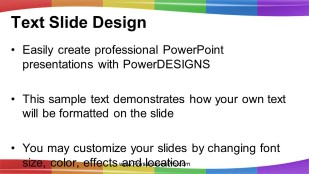 Waves Rainbow Vertical 01 Widescreen PowerPoint Template text slide design