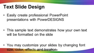Waves Rainbow Vertical 02 Widescreen PowerPoint Template text slide design