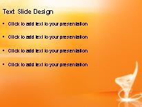 Sparkling Glow Burst Orange PowerPoint Template text slide design