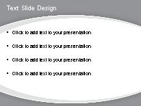 Swoop Simple Gray PowerPoint Template text slide design