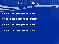 Swoopie Flow Blue PowerPoint Template text slide design