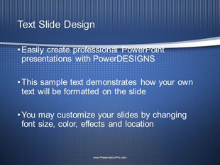 Swoosh Blue PowerPoint Template text slide design