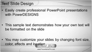 Thankyou 01 Gray Widescreen PowerPoint Template text slide design