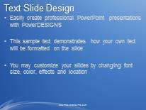 Blue Gradient Smoke 01 PowerPoint Template text slide design