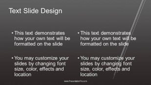 Diagonal Rays Dark Widescreen PowerPoint Template text slide design