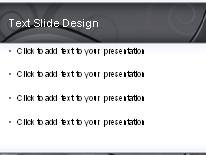 Elegant Swirl Gray PowerPoint Template text slide design
