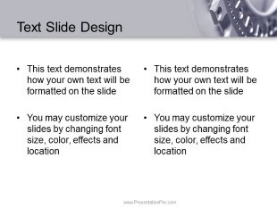 Gear 01 PowerPoint Template text slide design
