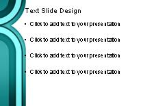 Inward Curve Teal PowerPoint Template text slide design