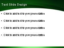 Layered Swoops Green PowerPoint Template text slide design
