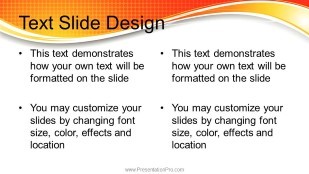 Orange Grid Curved 01 Widescreen PowerPoint Template text slide design