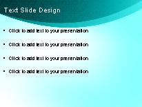 Organic Flow Teal PowerPoint Template text slide design