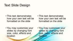 Organic Flow Widescreen PowerPoint Template text slide design