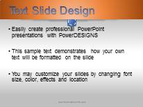 Pull Tab Orange PowerPoint Template text slide design