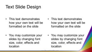 Rainbow Lines Light Widescreen PowerPoint Template text slide design